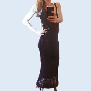 Vintage fringe crocheted dress